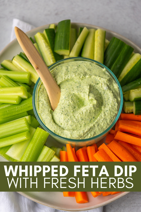 Image for pining whipped feta dip with fresh herbs recipe on pinterest