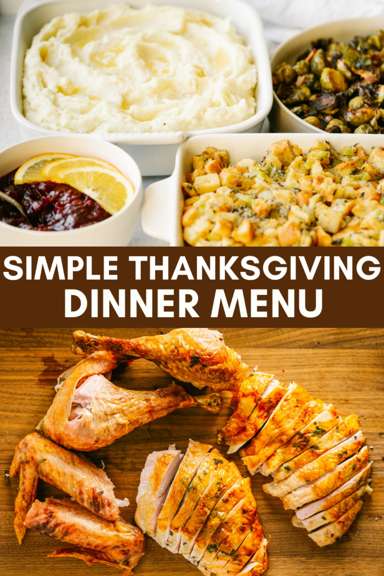 Simple Thanksgiving Dinner Menu - Mad About Food