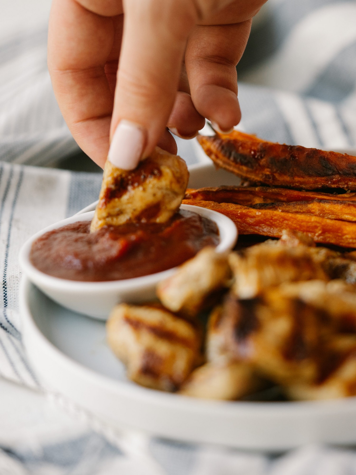 Healthy Grilled Chicken Nuggets Mad About Food
