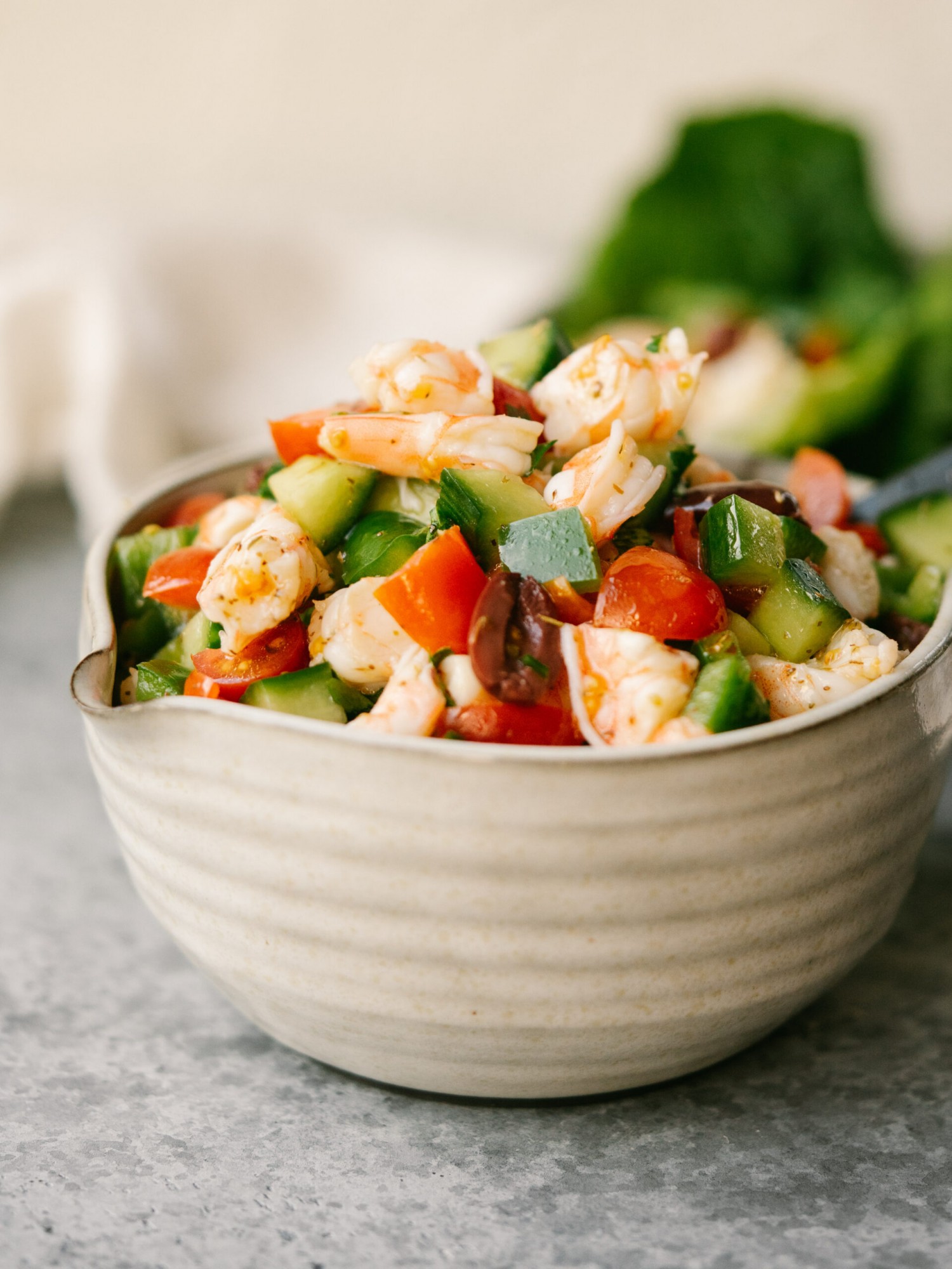 Mediterranean Shrimp Salad - Mad About Food