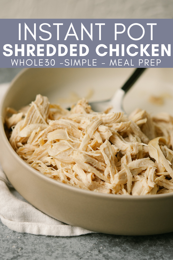 pinterest image for shredded chicken recipe