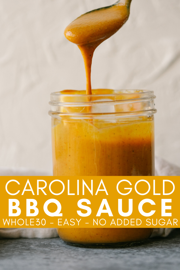 Pinterest image for carolina gold bbq sauce