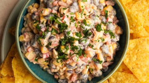 black bean and corn dip with ranch dressing Creamy Corn and Black Bean Salsa Dip