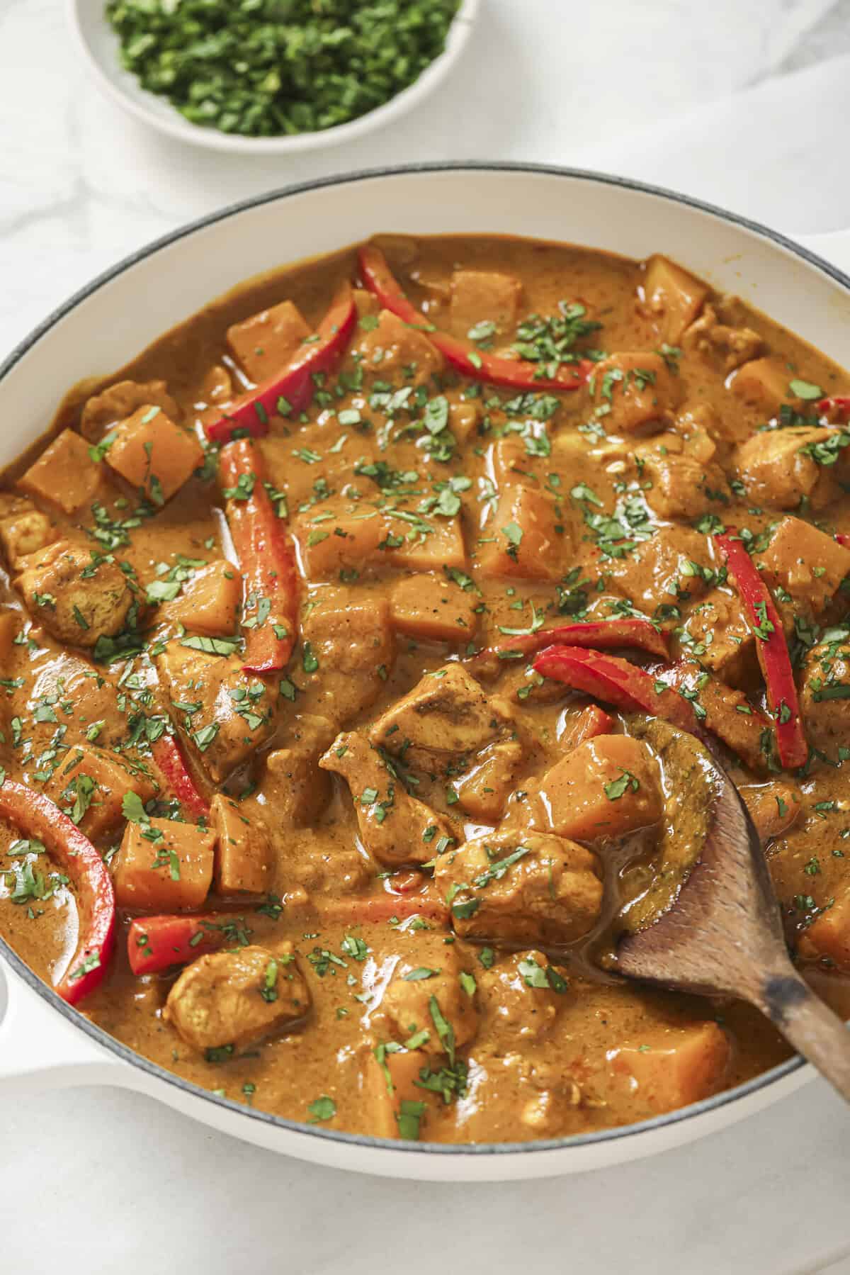 Pumpkin Coconut Chicken Curry