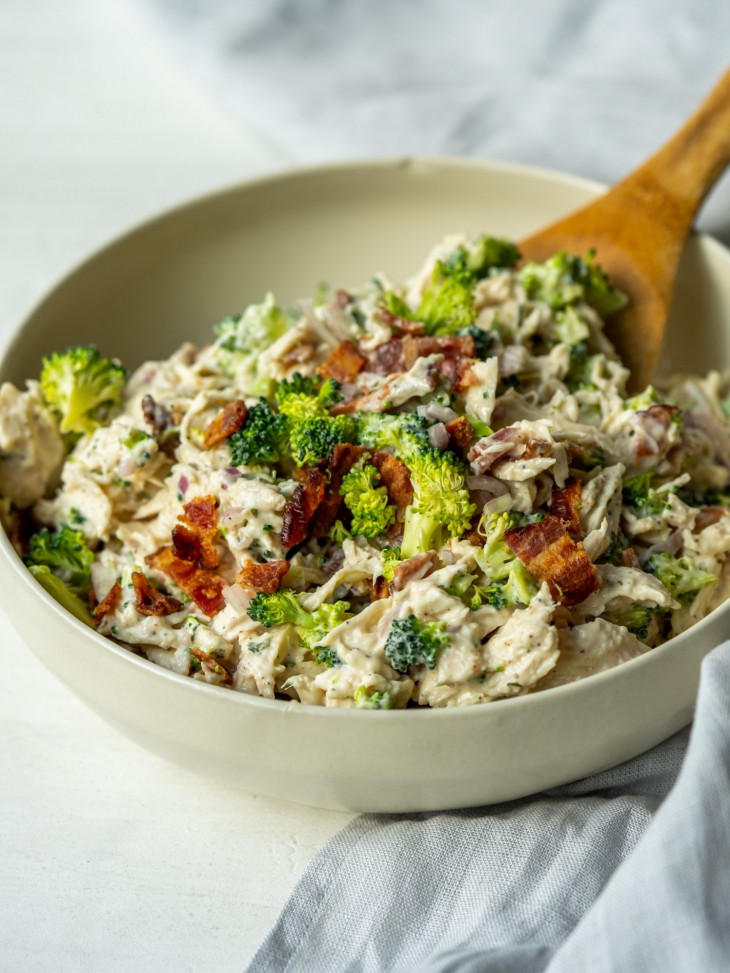 Bacon Broccoli and Ranch Chicken Salad Mad About Food
