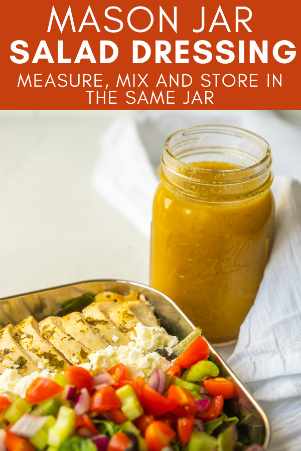 Mason Jar Salad Dressing - Measure, Make and Store in the Same Jar!