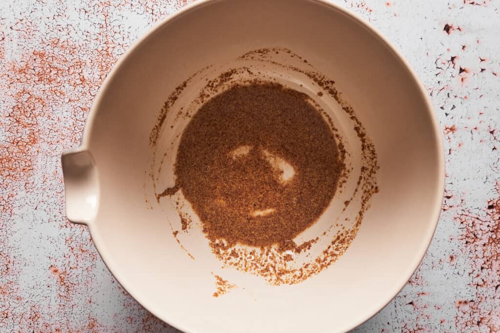 ground flax seed mixed with water 
