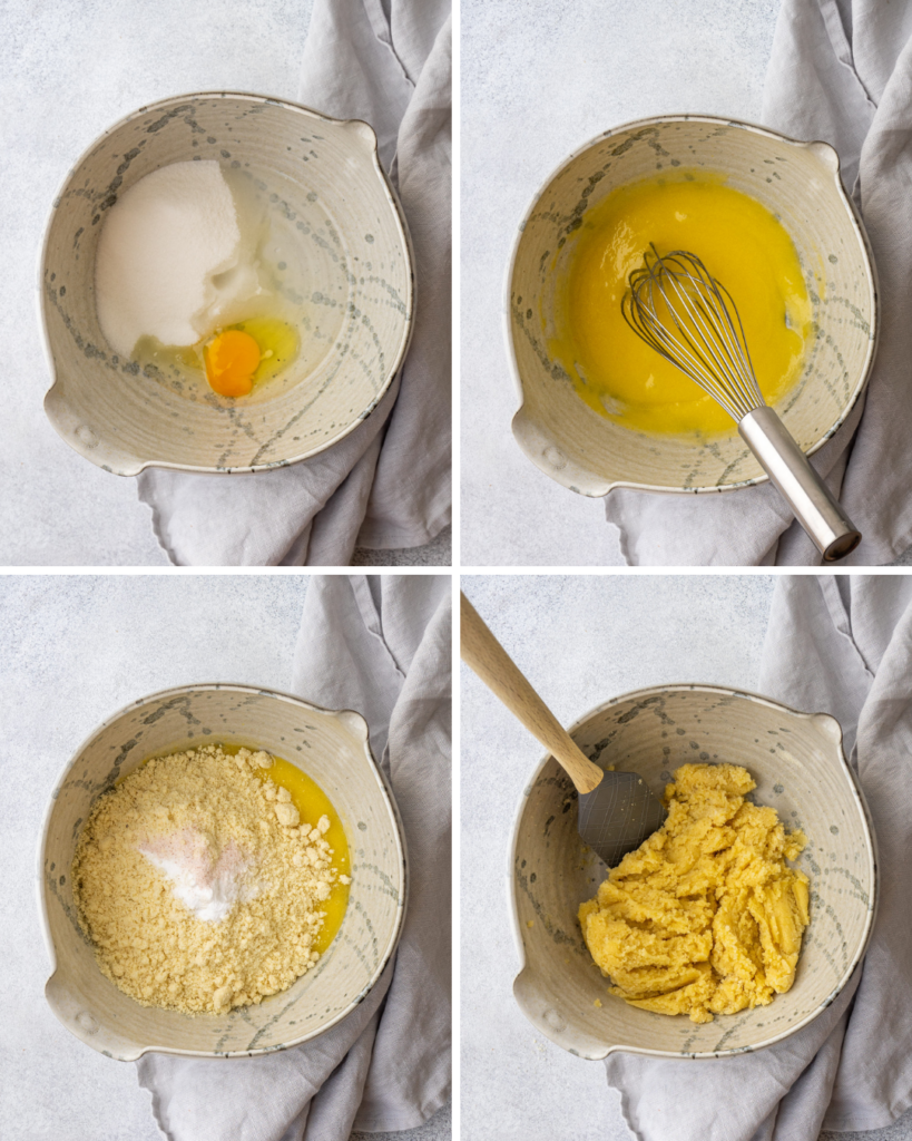 step by step pictures of the almond cookie dough