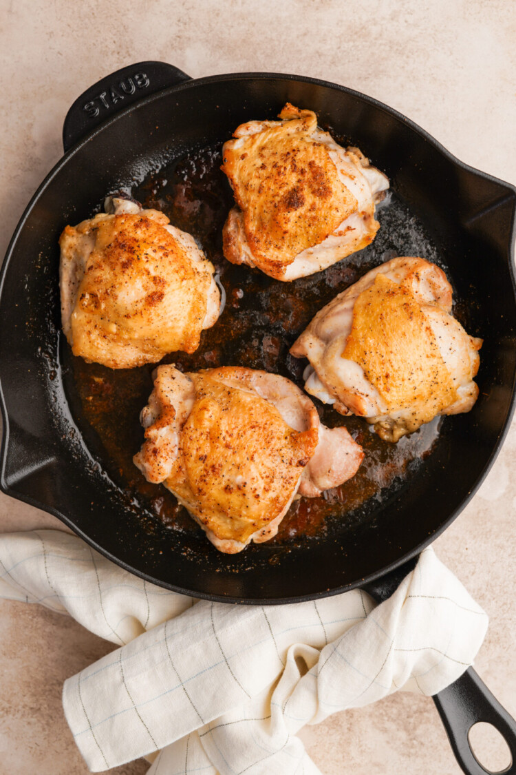 Cast Iron Chicken Thighs Recipe 5 Simple Ingredients!