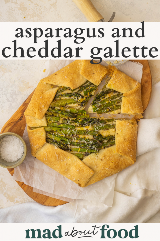 Image for pinning asparagus and cheddar galette recipe on pineterest