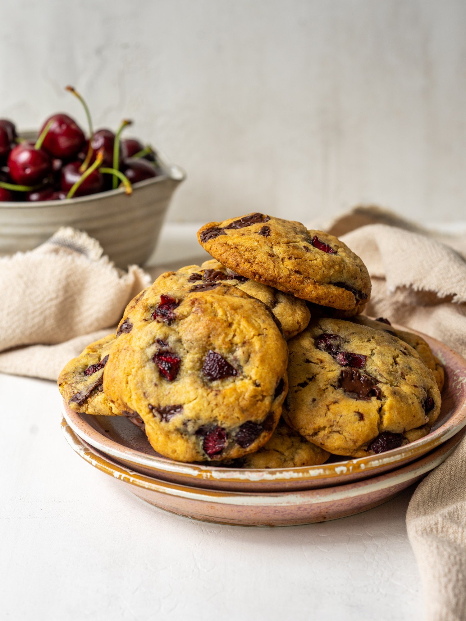 Cherry Chocolate Chip Cookies Chocolate Chunk Fresh Cherry Cookies