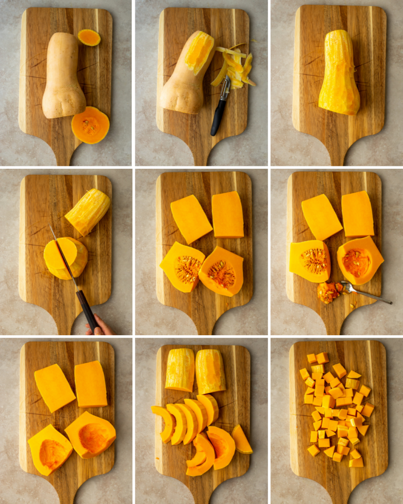 How to cut butternut squash step by step