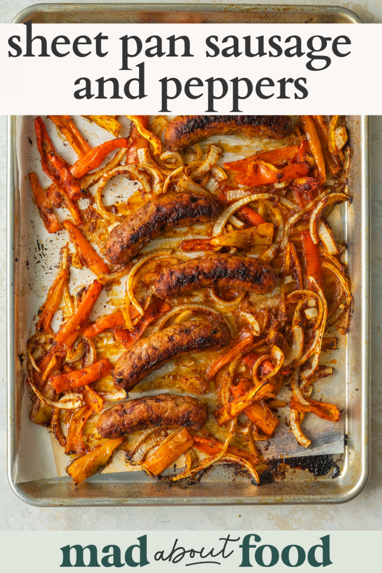 Sheet Pan Sausage and Peppers Oven Baked Italian Sausage