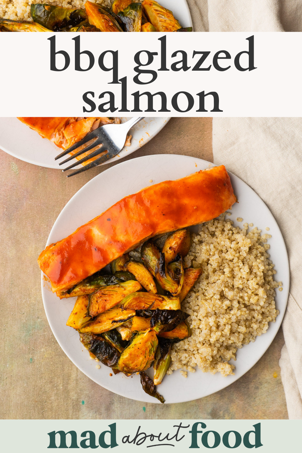 Image for pinning bbq galzed salmon recipe on Pinterest