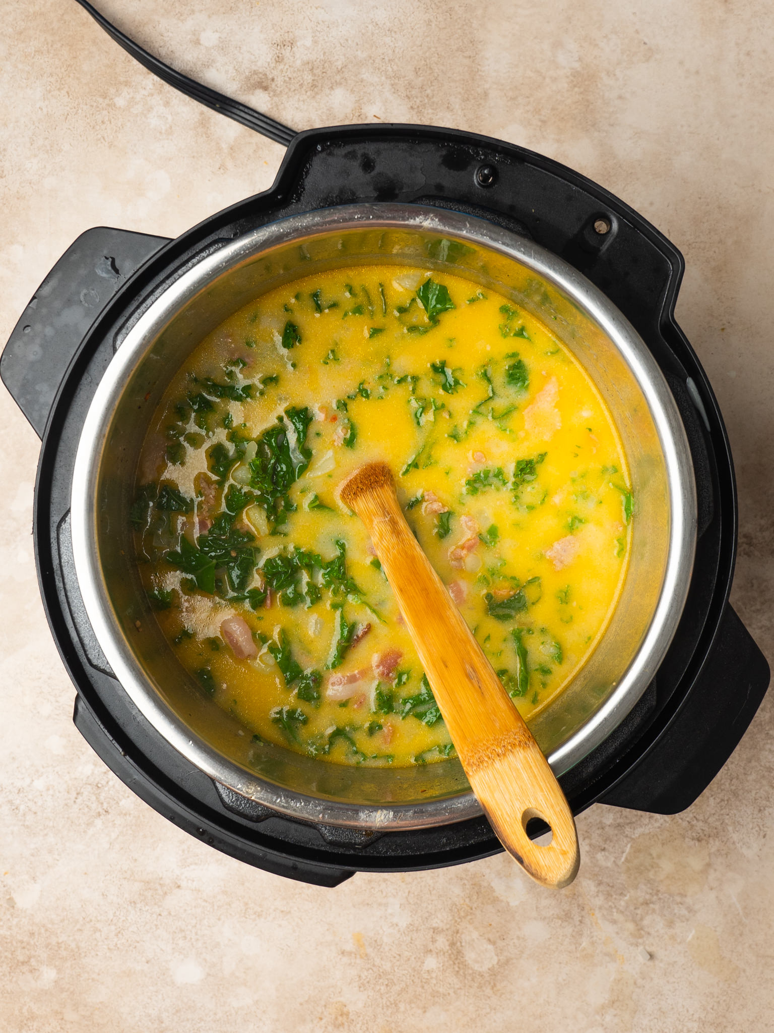 Homemade zuppa toscana in instant pot