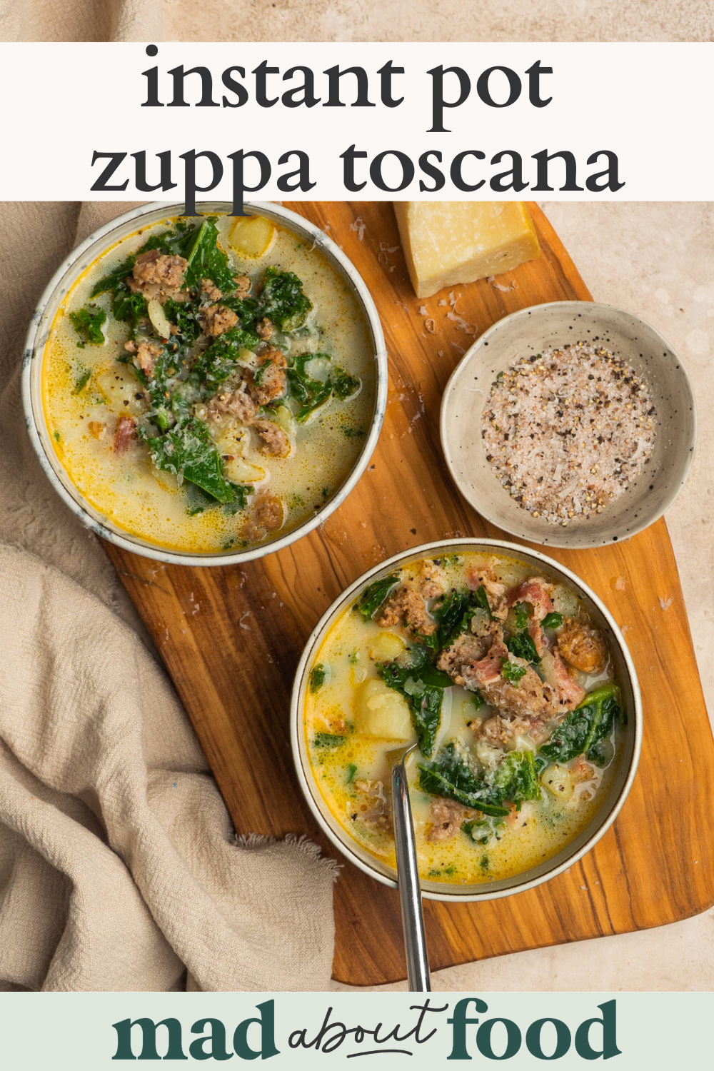Image for pinning Instant Pot Zuppa Toscana on Pinterest