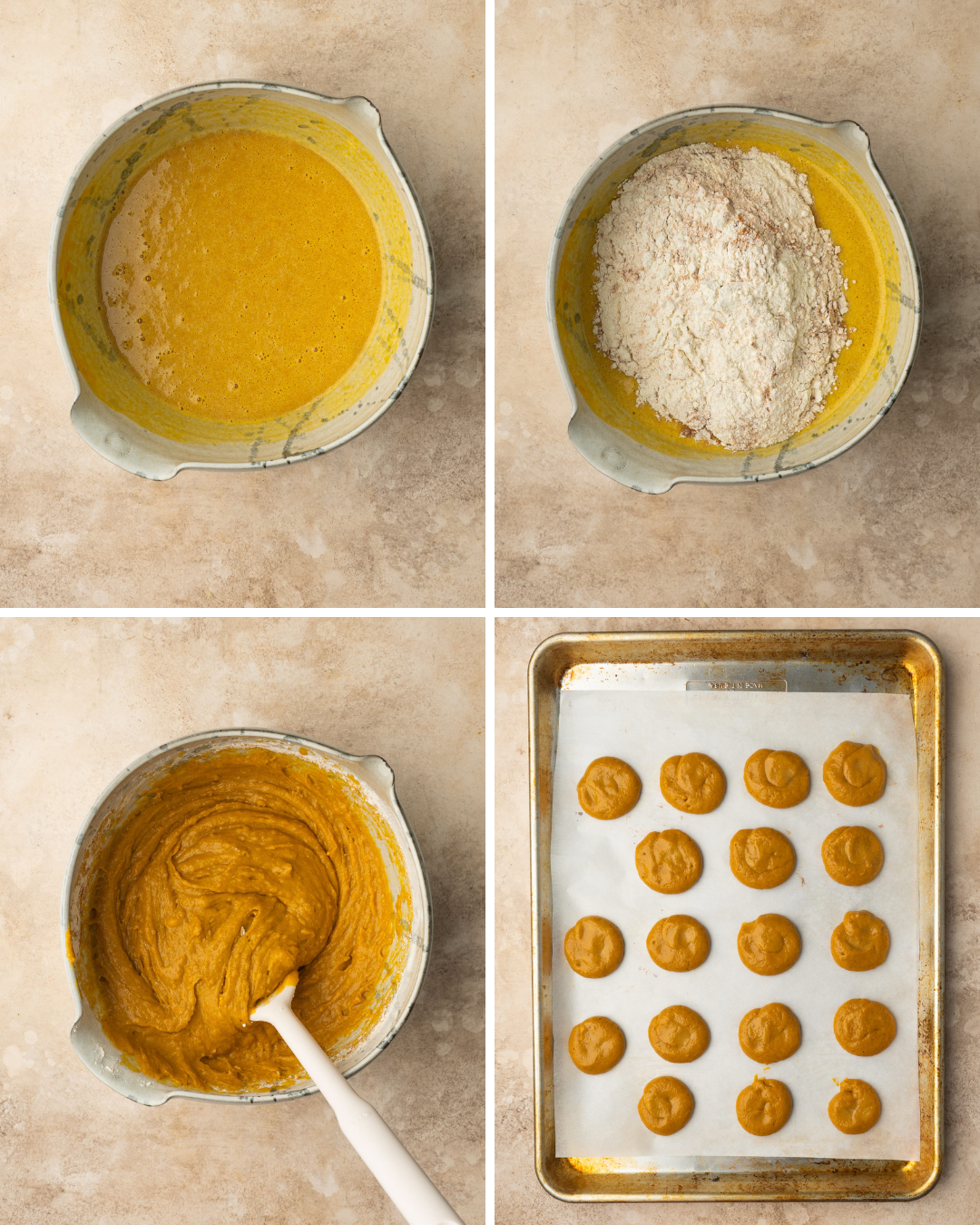 Step by step assembly of pumpkin whoopie pies