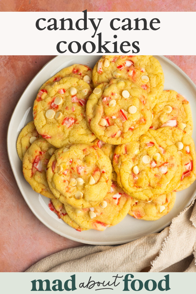 Candy Cane Cookies Peppermint Cookies with White Chocolate