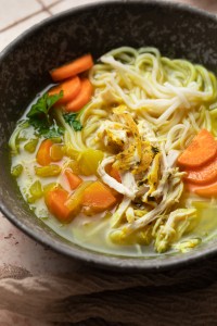 Homemade Chicken Noodle Soup for a Cold