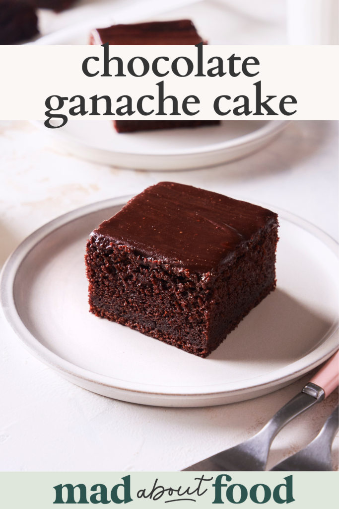 Image for pinning Chocolate Ganache Cake recipe on Pinterest