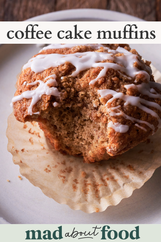 Image for pinning coffee cake muffins recipe on pinterest