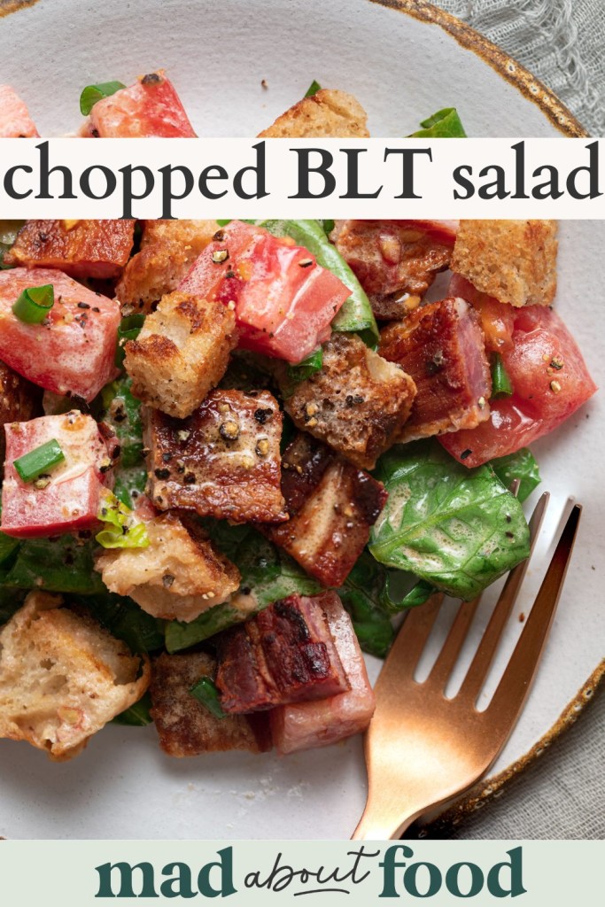Image for pinning Chopped BLT salad recipe on Pinterest