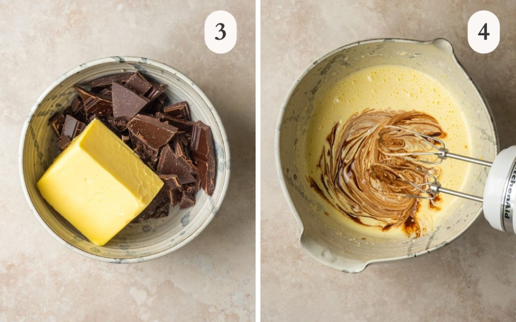 Steps 3 and 4 for making fudgy brownie bites