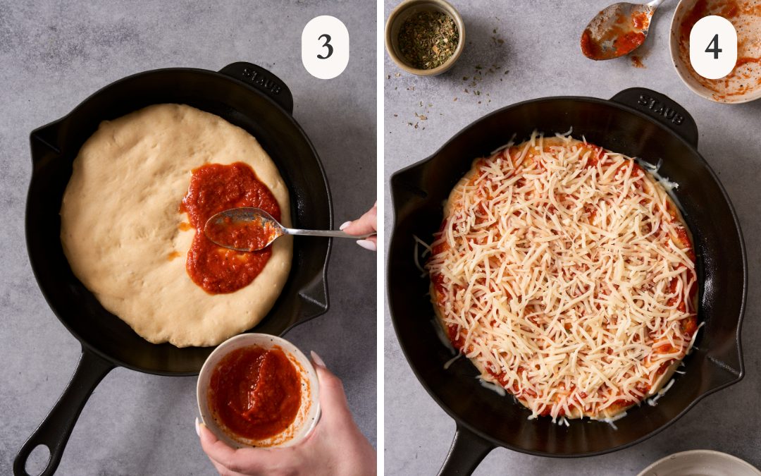 Picture of Cast Iron Skillet Pizza - Easy Homemade Pizza in a Skillet