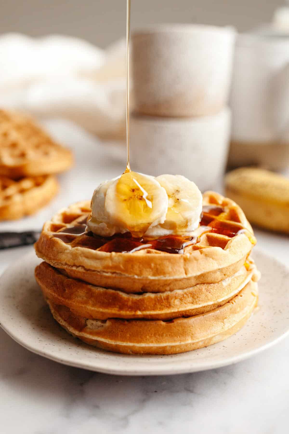 Easy Banana Bread Waffle Recipe