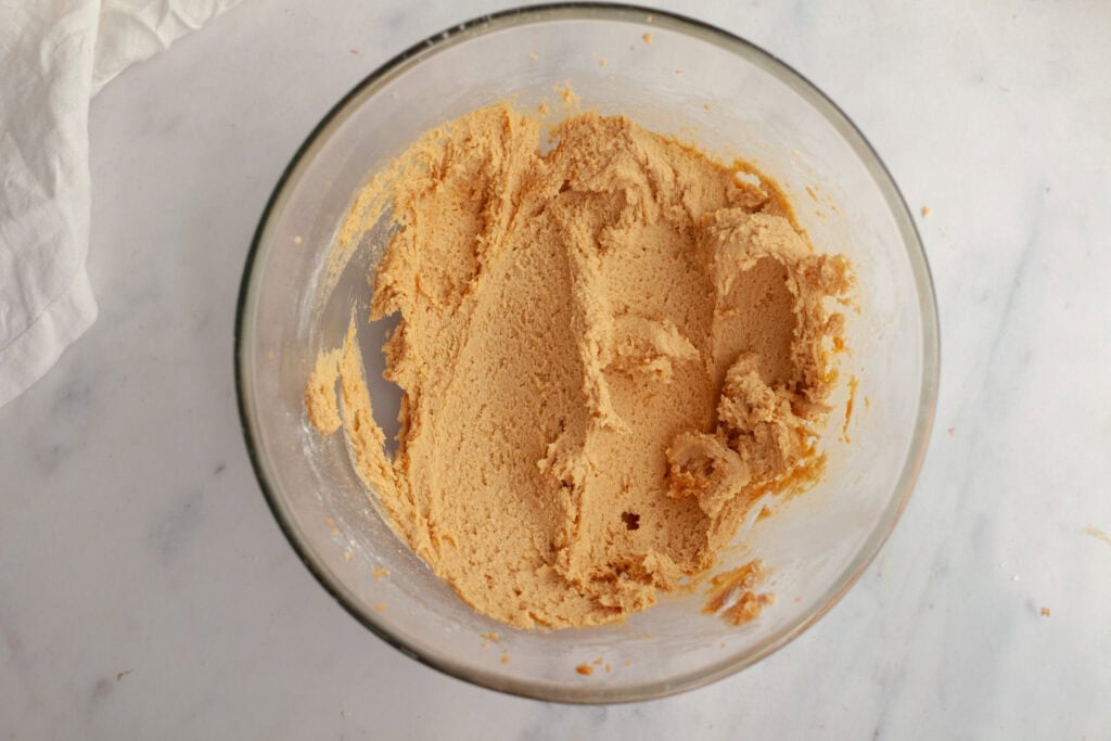 cookie dough mixed together 