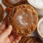hand holding caramel latte cookie