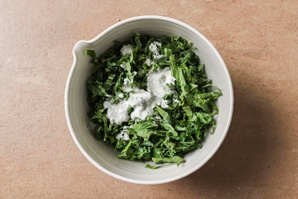 kale slaw salad in a bowl