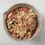 final dish of spring roll salad