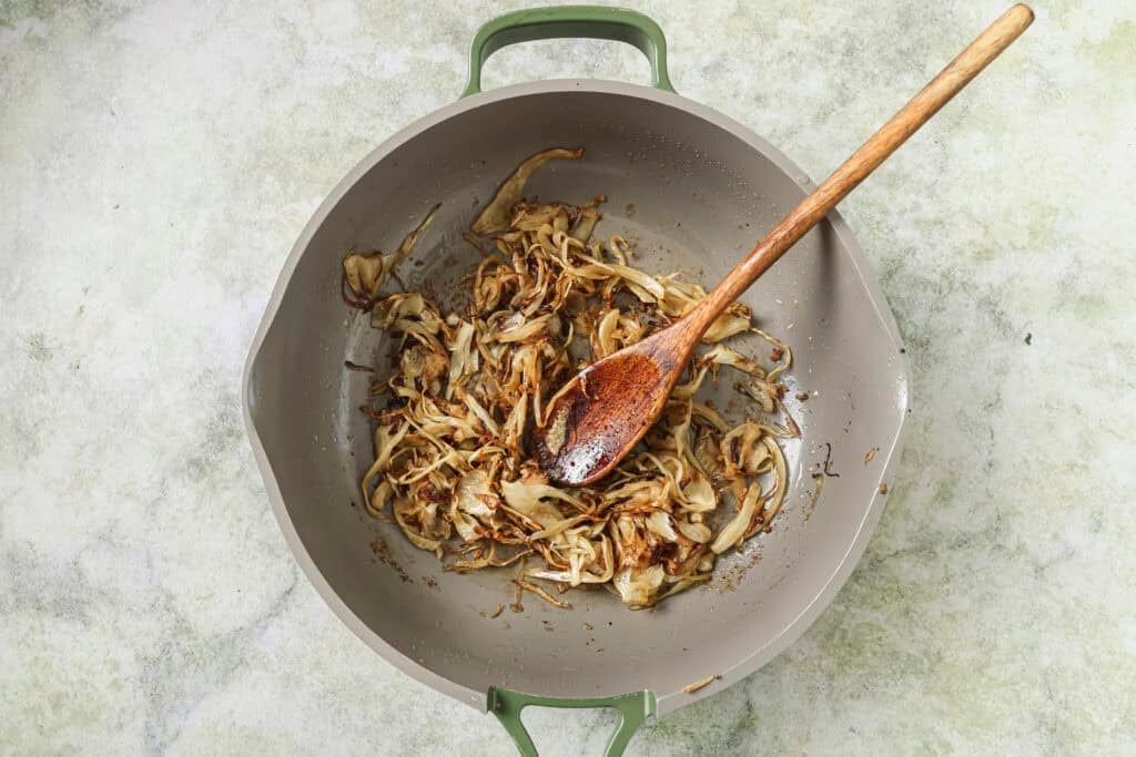 sausage and fennel in a pan